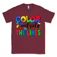 Burgundy Color outside the lines Classic Tee - CowGirlArtShop