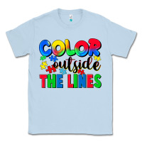 Dusty Blue Color outside the lines Classic Tee - CowGirlArtShop