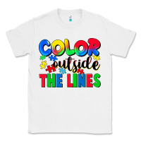 White Color outside the lines Classic Tee - CowGirlArtShop