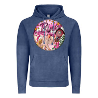 Vintage Denim pink christmas pig Vintage Hoodie - FaDigitalArtStudio
