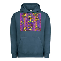 Pigment Midnight Navy mardi gras fleur de lis Urban Hoodie - RanaPortraitStore