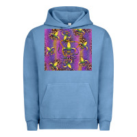 Pigment Pebble Blue mardi gras fleur de lis Urban Hoodie - RanaPortraitStore