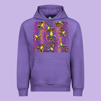 Mardi Gras Fleur De Lis Urban Hoodie Designed By Ranaportraitstore
