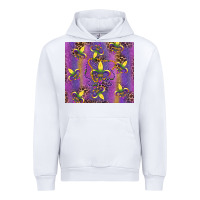 White mardi gras fleur de lis Urban Hoodie - RanaPortraitStore