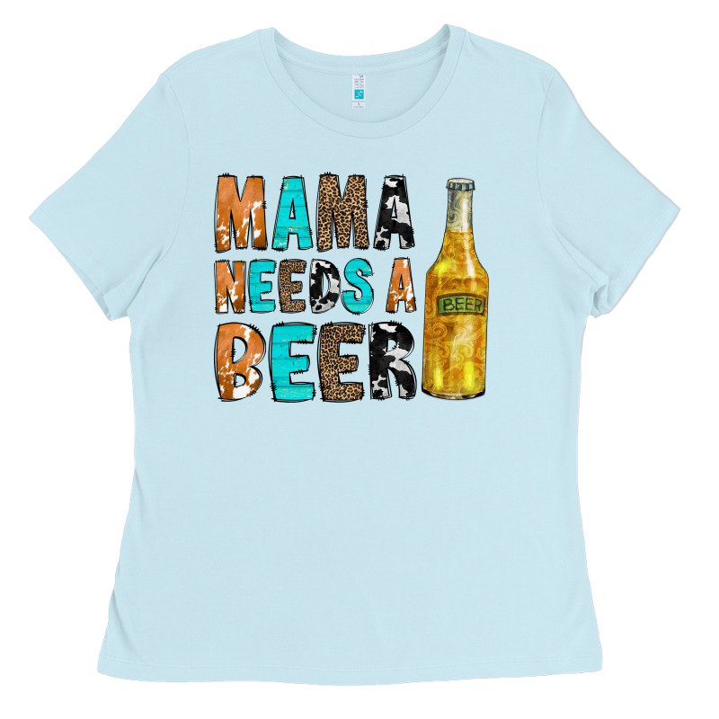 Mama Needs A Beer Ladies Tee by CowCowDesign | Teevron