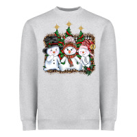 Heather Grey christmas snowman Heavyweight Sweatshirt - AdoDesignShop