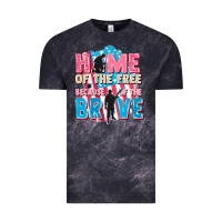 Cloud Black Home of the free because of the brave Vintage Tee - FaDigitalArtStudio
