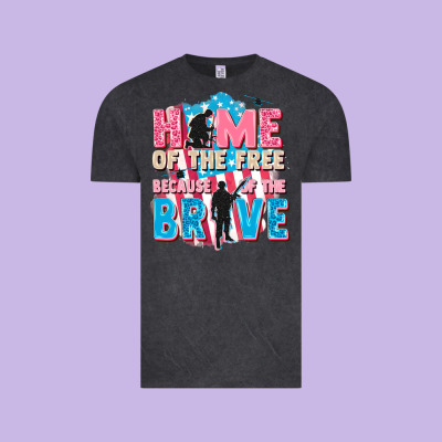 Home Of The Free Because Of The Brave Vintage Tee Designed By Fadigitalartstudio