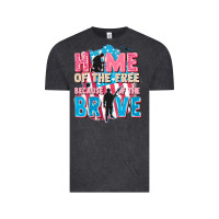 Vintage Black Home of the free because of the brave Vintage Tee - FaDigitalArtStudio