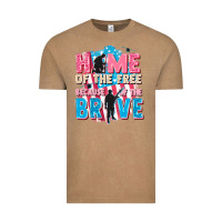 Vintage Coffee Home of the free because of the brave Vintage Tee - FaDigitalArtStudio