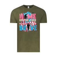 Vintage Olive Home of the free because of the brave Vintage Tee - FaDigitalArtStudio