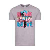 Vintage Zinc Home of the free because of the brave Vintage Tee - FaDigitalArtStudio
