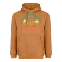 Meerkat katmai national park alaska bear hiking travel nature retro pullover h Heavyweight Hoodie - linhVisuals