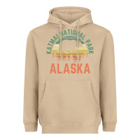 Mushroom katmai national park alaska bear hiking travel nature retro pullover h Heavyweight Hoodie - linhVisuals