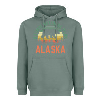 Sage katmai national park alaska bear hiking travel nature retro pullover h Heavyweight Hoodie - linhVisuals