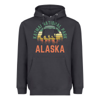Smoke katmai national park alaska bear hiking travel nature retro pullover h Heavyweight Hoodie - linhVisuals
