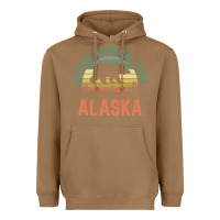 Toasted Coconut katmai national park alaska bear hiking travel nature retro pullover h Heavyweight Hoodie - linhVisuals