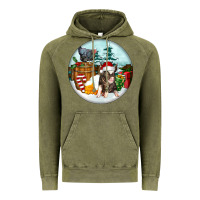 Vintage Olive Christmas Pig With Chicken Vintage Hoodie - FaDigitalArtStudio