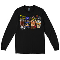 Black Police Coffee Cups Long Sleeve Tee - FaDigitalArtStudio