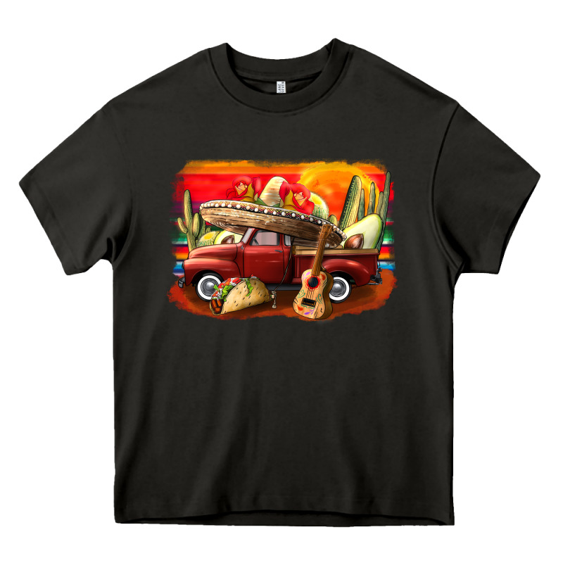 Mexican Cinco De Mayo Truck Heavy Core Tee by CowGirlArtShop | Teevron