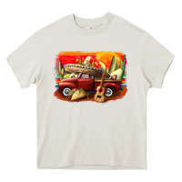 Cream mexican cinco de mayo truck Heavy Core Tee - CowGirlArtShop