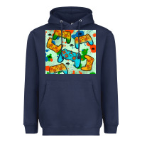 Navy gaming controller Heavyweight Hoodie - JahusDesignShop