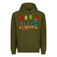 Army Green hello summer Premium Hoodie - RacoonDesign