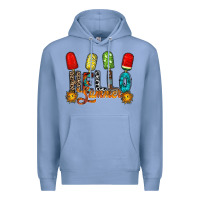 Colony Blue hello summer Premium Hoodie - RacoonDesign