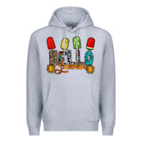 Heather Grey hello summer Premium Hoodie - RacoonDesign