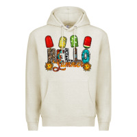 Oatmeal Heather hello summer Premium Hoodie - RacoonDesign