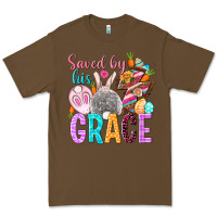 Cacao Saved by his grace Easter Day Premium Tee - HowdyJamesFarm