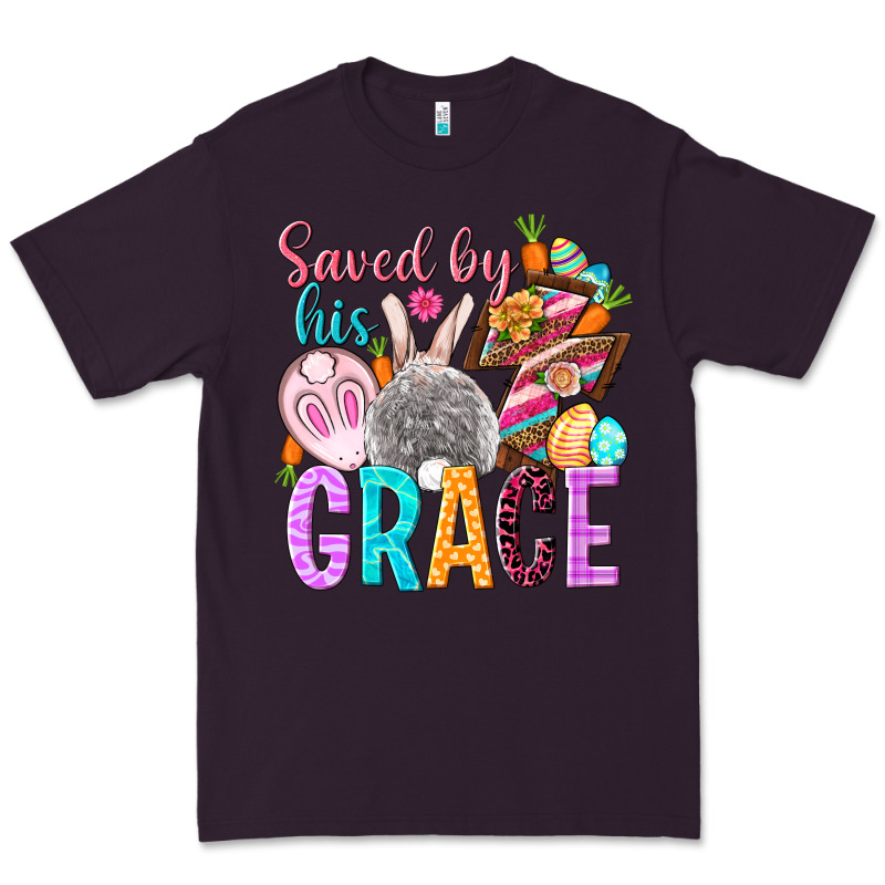 Saved By His Grace Easter Day Premium Tee by HowdyJamesFarm | Teevron