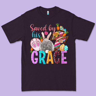 Saved By His Grace Easter Day Premium Tee Designed By Howdyjamesfarm