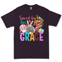 Plum Saved by his grace Easter Day Premium Tee - HowdyJamesFarm