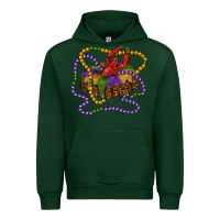 Forest Green mardi gras craw fish king cake with leopard Urban Hoodie - RanaPortraitStore