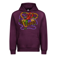 Mauve Wine mardi gras craw fish king cake with leopard Urban Hoodie - RanaPortraitStore