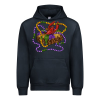 Navy mardi gras craw fish king cake with leopard Urban Hoodie - RanaPortraitStore