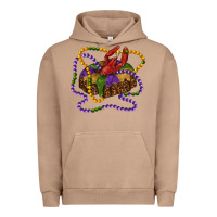 Pigment Burro mardi gras craw fish king cake with leopard Urban Hoodie - RanaPortraitStore