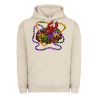 Pigment French Oak mardi gras craw fish king cake with leopard Urban Hoodie - RanaPortraitStore