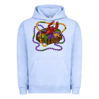 Mardi Gras Craw Fish King Cake With Leopard Urban Hoodie | Teevron