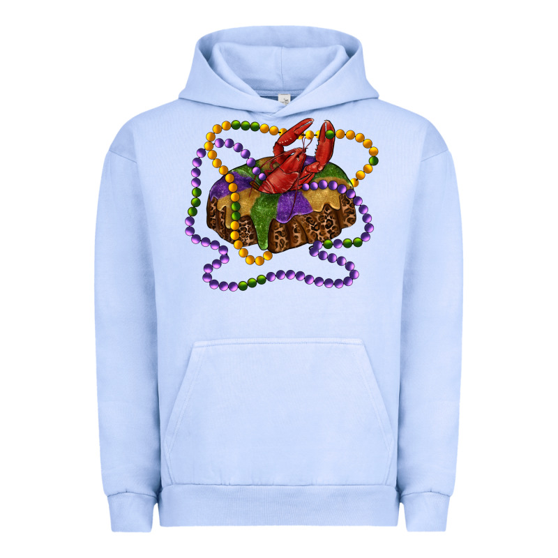 Mardi Gras Craw Fish King Cake With Leopard Urban Hoodie by RanaPortraitStore | Teevron