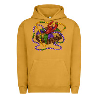 Pigment Peanut Butter mardi gras craw fish king cake with leopard Urban Hoodie - RanaPortraitStore