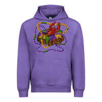 Tulip mardi gras craw fish king cake with leopard Urban Hoodie - RanaPortraitStore