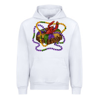 White mardi gras craw fish king cake with leopard Urban Hoodie - RanaPortraitStore