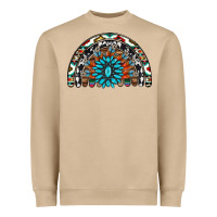 Mushroom western turquoise aztec cowhide serape  rainbows Heavyweight Sweatshirt - AdoDesignShop
