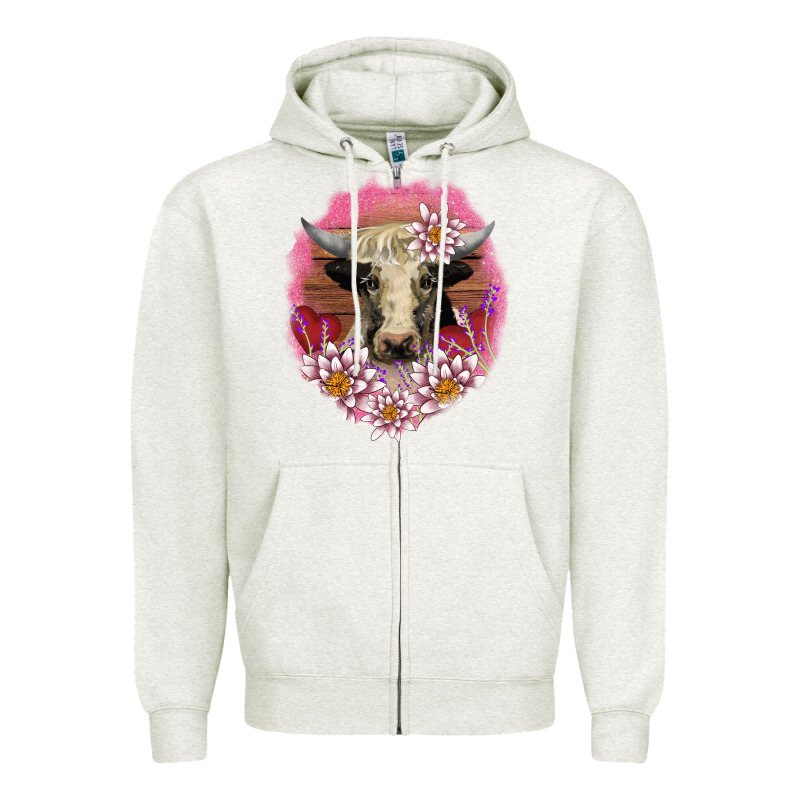 V.d Lotus And Cow Zipper Hoodie by AdoDesignShop | Teevron