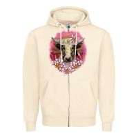 Sandshell v.d lotus and cow Zipper Hoodie - AdoDesignShop