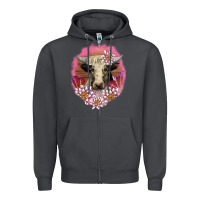 Smoke v.d lotus and cow Zipper Hoodie - AdoDesignShop