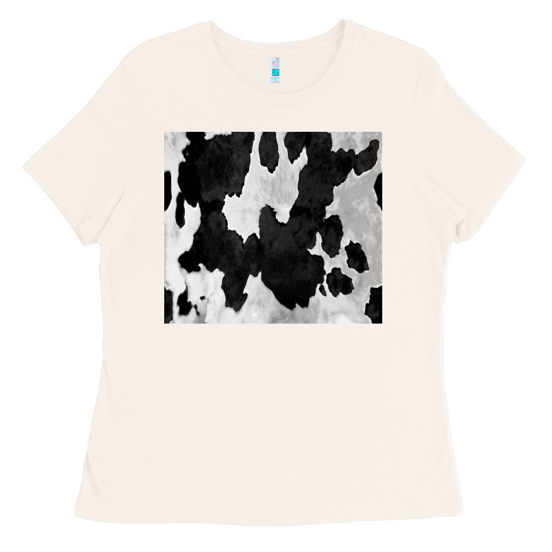 Black White Cowhide Tumbler Ladies Tee by CowCowDesign | Teevron