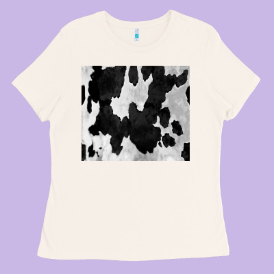Black White Cowhide Tumbler Ladies Tee Designed By Cowcowdesign